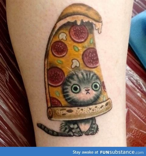 "What kind of tattoo do I want? I dunno, I like cats and pizza..."