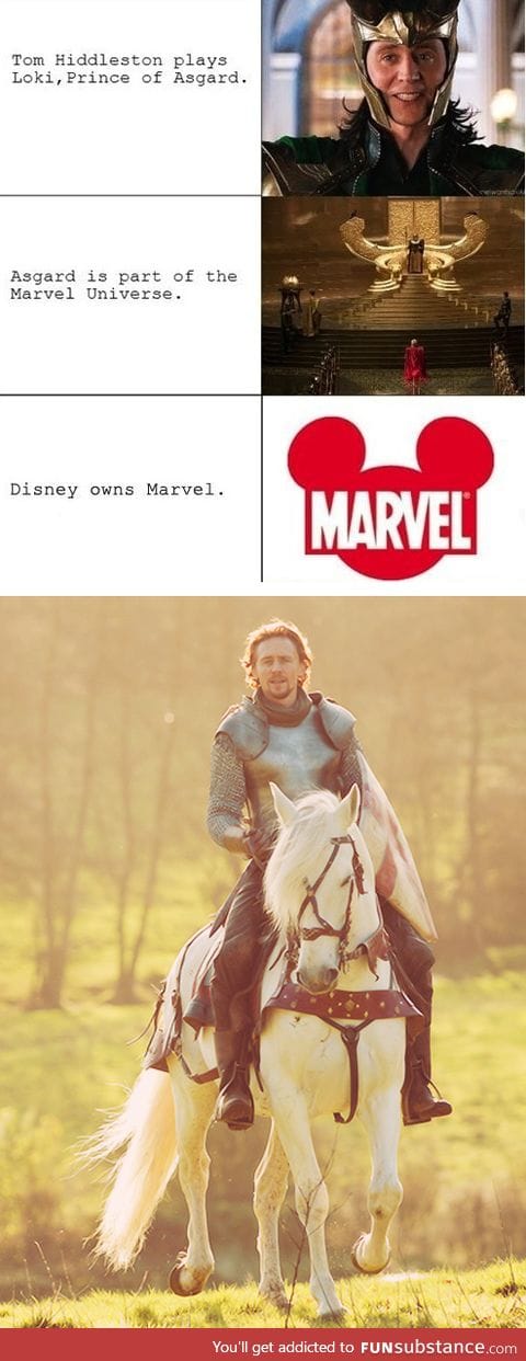 Tom Hiddleston is a Disney Prince.