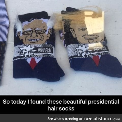 Presidential hair socks are the future