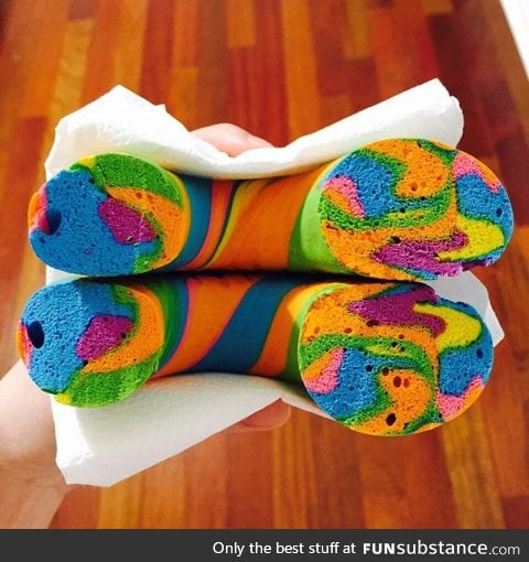 Rainbow bagel