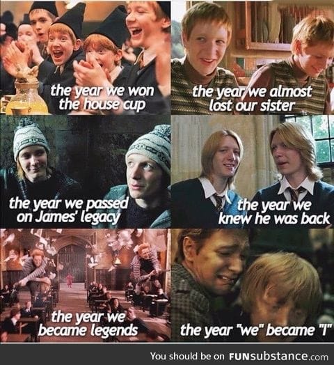 Happy birthday fred and george. Rip fred