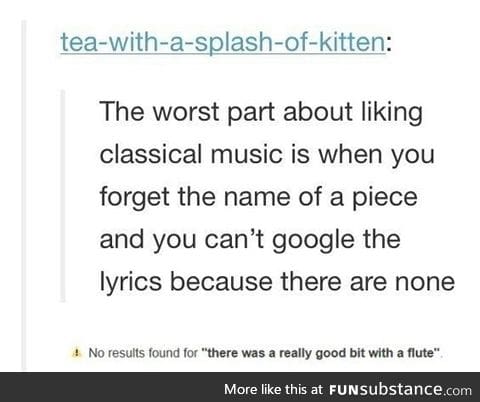 Classical music struggle