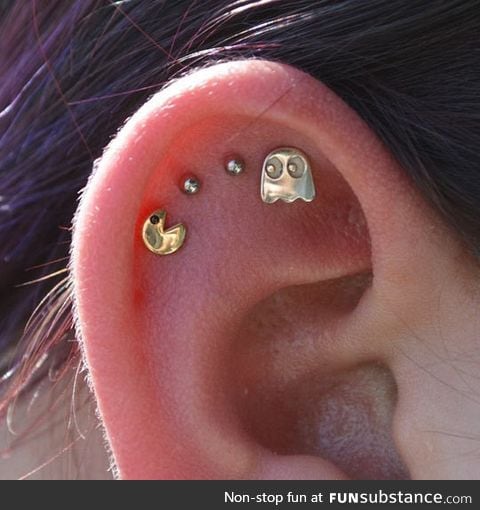 Pac-man ear piercing win