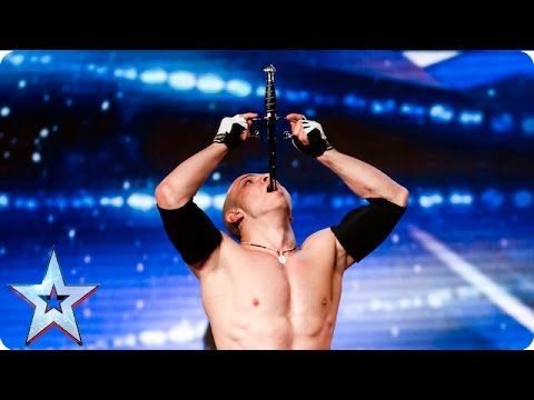 Guy risks his life on the Britain's got talent