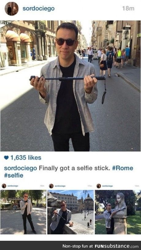 When you got a selfie stick