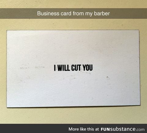 Awesome barber business card