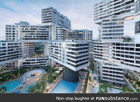 Amazing interlaced housing in Singapore