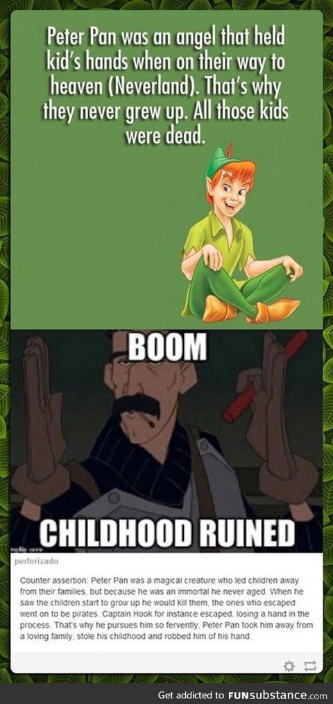 Why the kids in Peter Pan never grew up