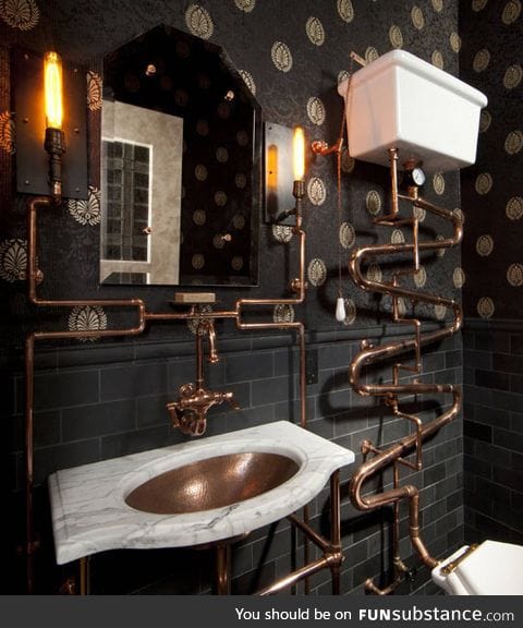 Beautiful steampunk bathroom