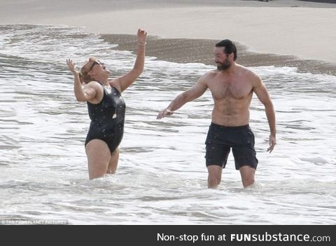 Hugh Jackman (47) with his wife Deborra-lee Furness (60)