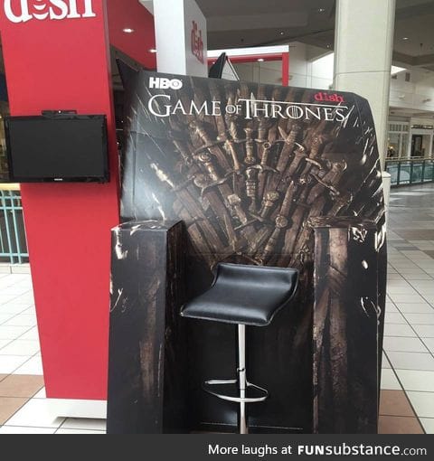 An exact replica of the Iron Throne