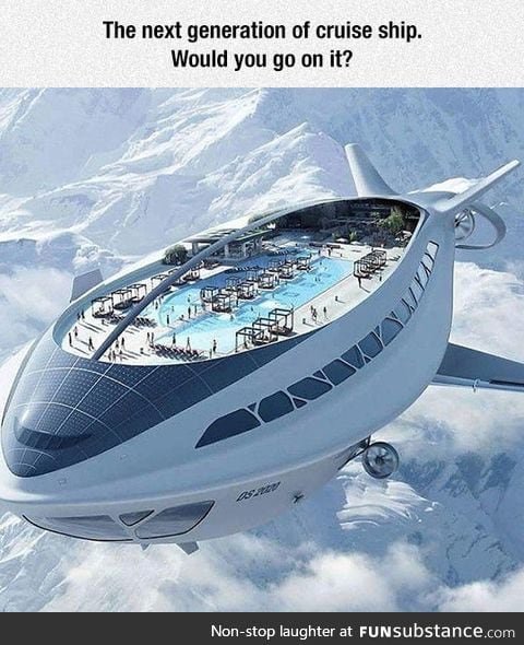 Flying cruise ship