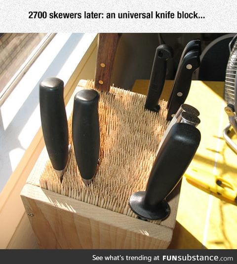 DIY universal knife block