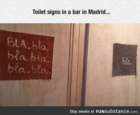 Toilet signs