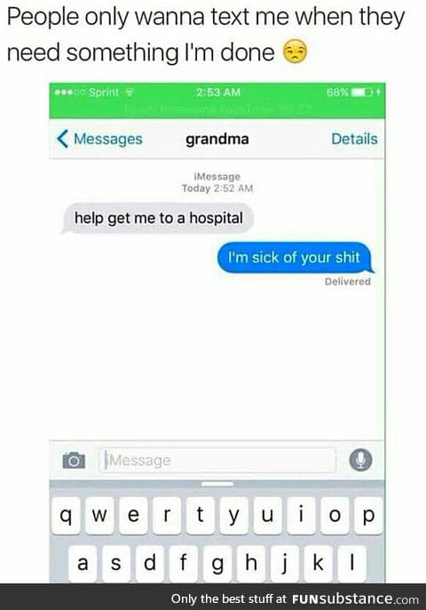 Grandma is so fake