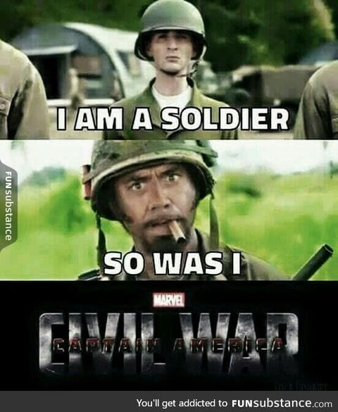 Stark was a soldier too