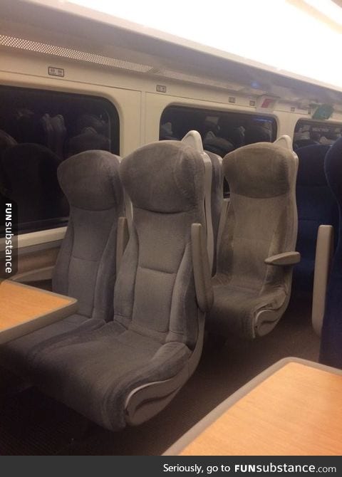 The seat behind looks like it's taking the seat in front hostage