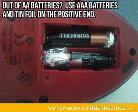 Out of AA batteries?