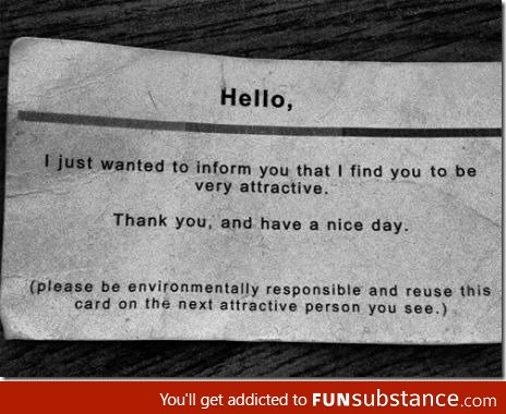 I find you attractive card