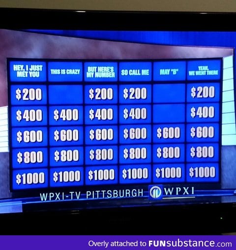 Jeopardy, you've lost your mind