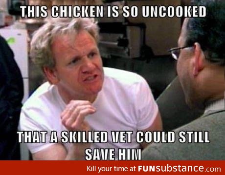 Uncooked chicken