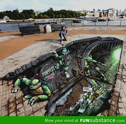 Teenage Mutant Ninja Turtles 3D Street Art