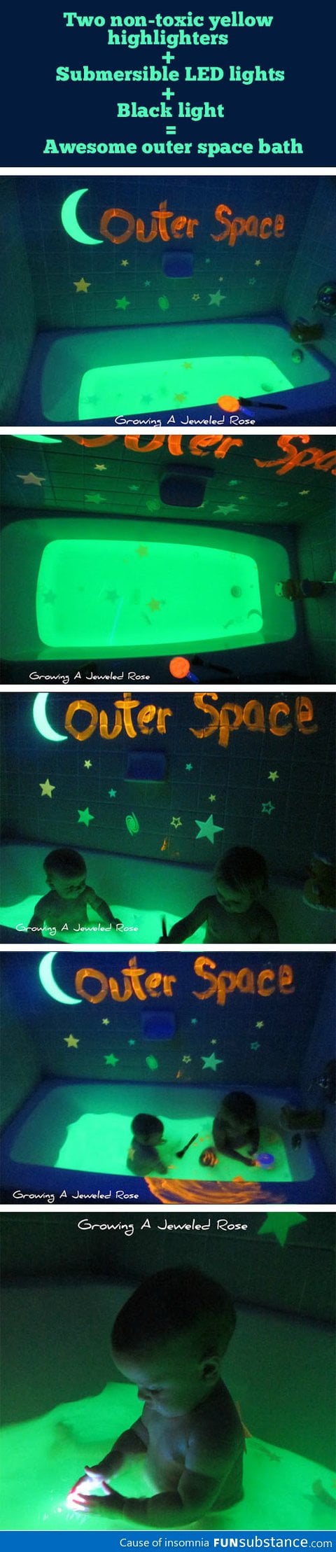 Outer space themed bath