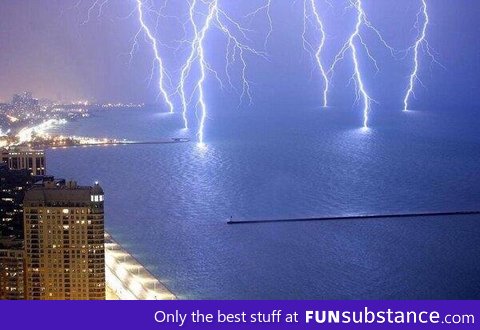 Lightning on Lake Shore Drive