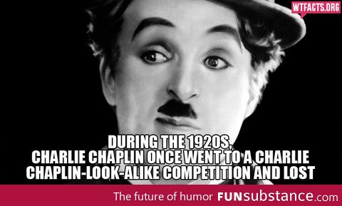 Charlie Chaplin does not look like himself