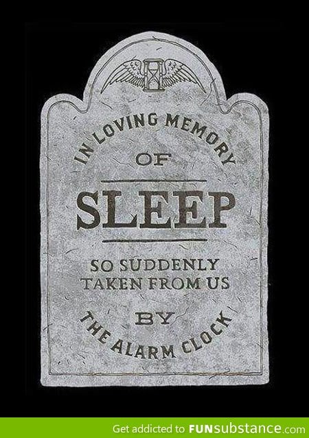 Sleep tombstone