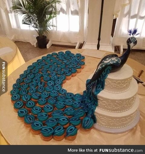 An extremely creative wedding cake
