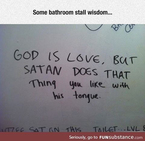 Bathroom wisdom