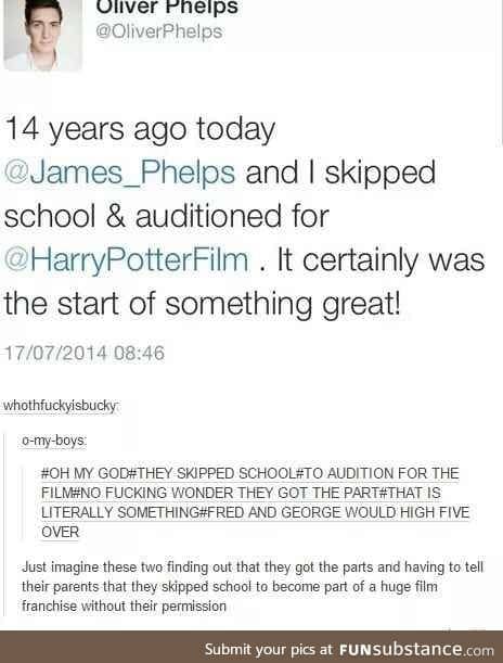 Fred and George are their actors