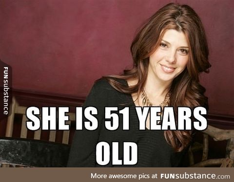 To everyone who complains about how young Marisa Tomei is to play Aunt May in Civil War