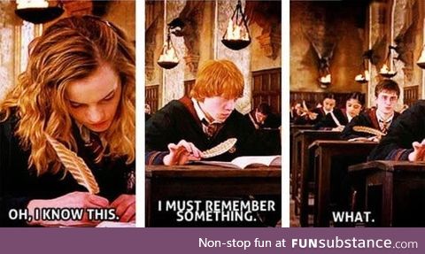 Three types of people in exams: