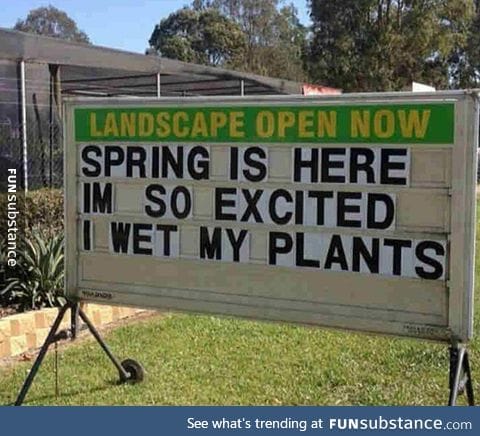 So now that spring is here