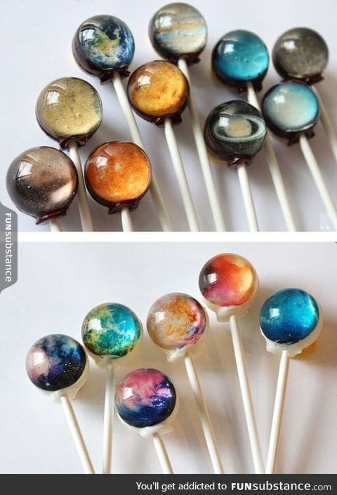 Planetary lollipops are beautiful