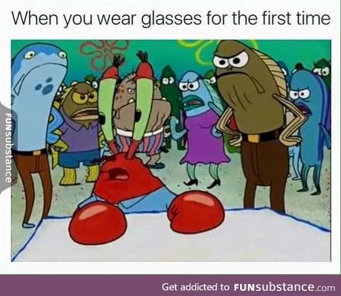 Mr Krabs can see clearly now