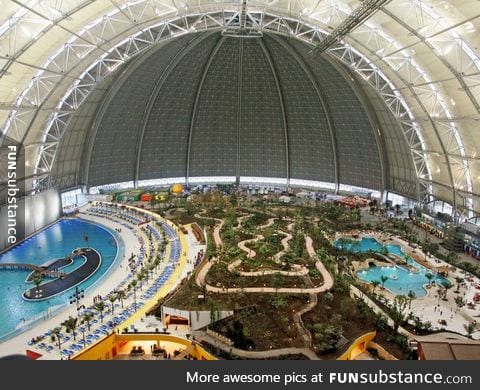 Waterpark in an old German airship hangar