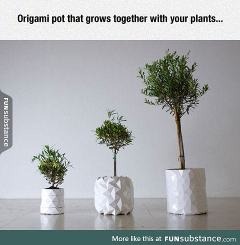 New origami pots design concept