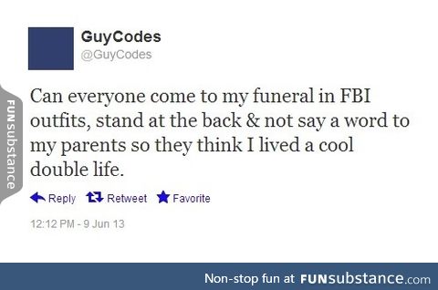 How I want my funeral