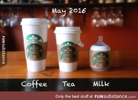 Starbucks baby announcement