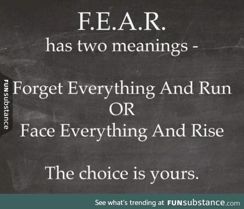 Two definitions of fear