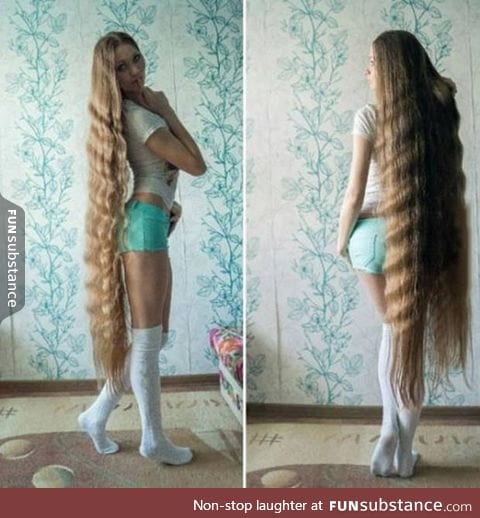 Real-life Rapunzel: Russia's Dashik Gubanova has been growing her hair for 13 years