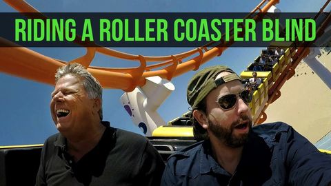 Blind man rides the roller coaster for the first time and it's not what you expected
