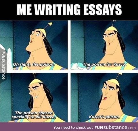 Me when I write essays