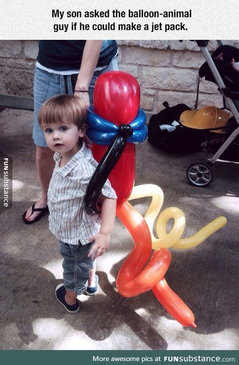 Balloon jet pack