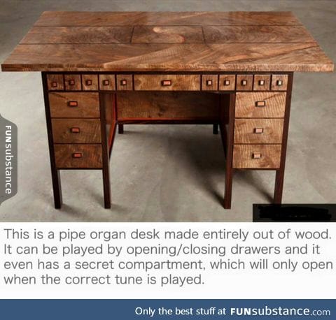 Its a piece of furniture and an instrument all in one.