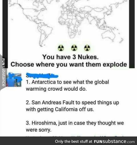 If you had 3 nukes