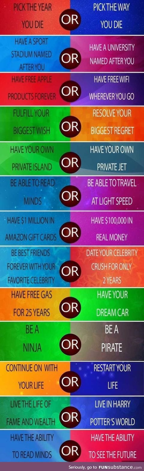 What would you choose?